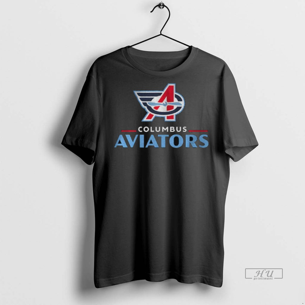 Officials Columbus Aviators Lockup Logo 2025 Tee Shirt Sweater