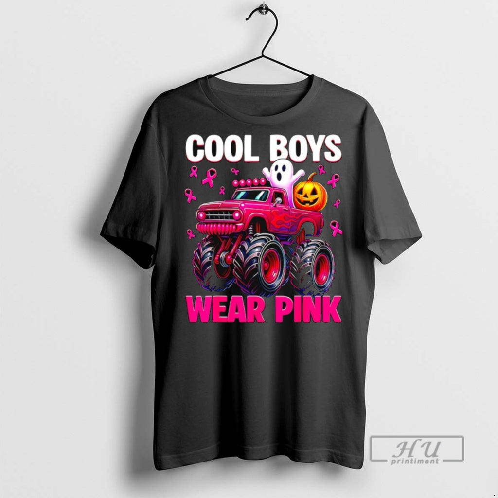 Officials Cool Boys Wear Pink Monster Truck Breast Cancer T Shirts Sweatshirt Hoodies