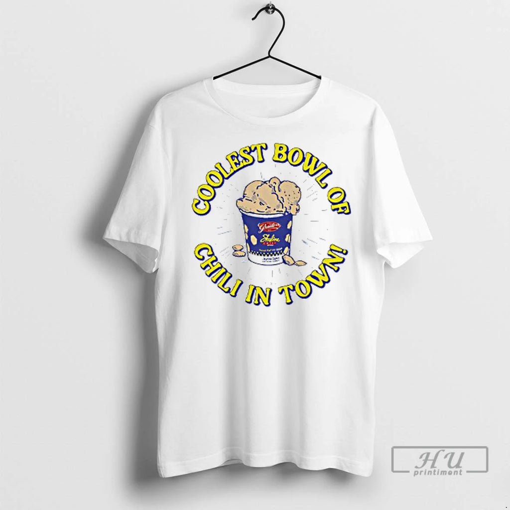 Officials Coolest Bowl Of Chili In Town Graeters Skyline Ice Cream Ladies T Shirt