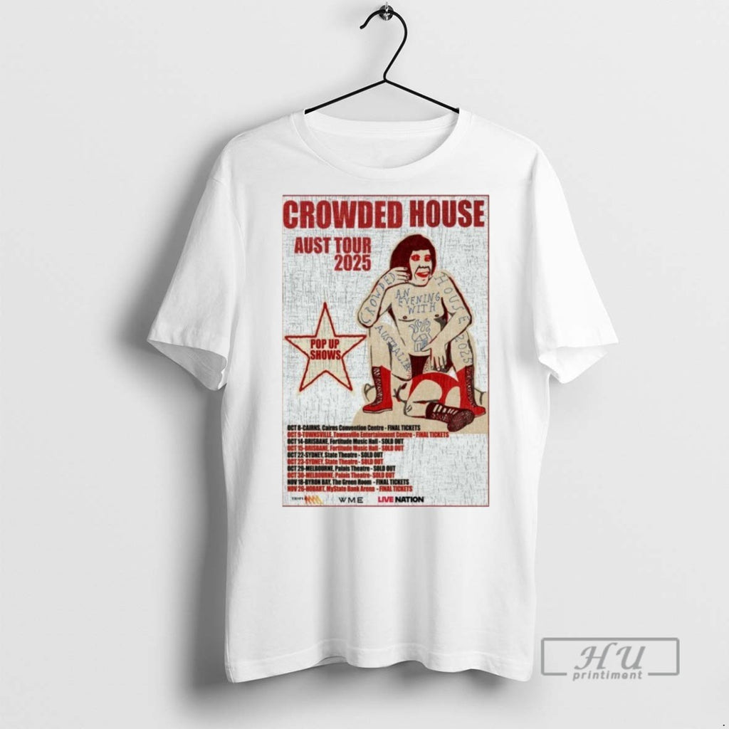 Officials Crowded House Australia Tour 2025 T Shirt