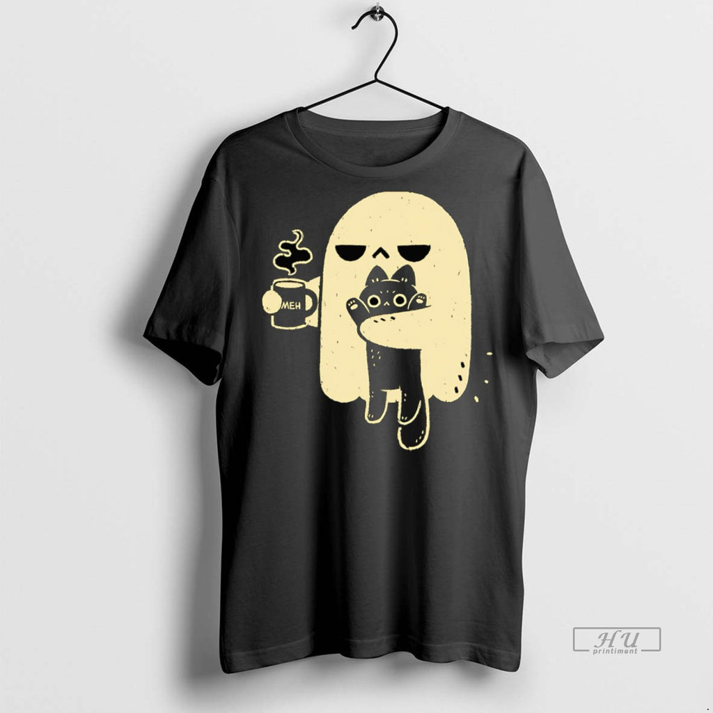 Officials Cute Ghost Holding Cat Tee Sweater