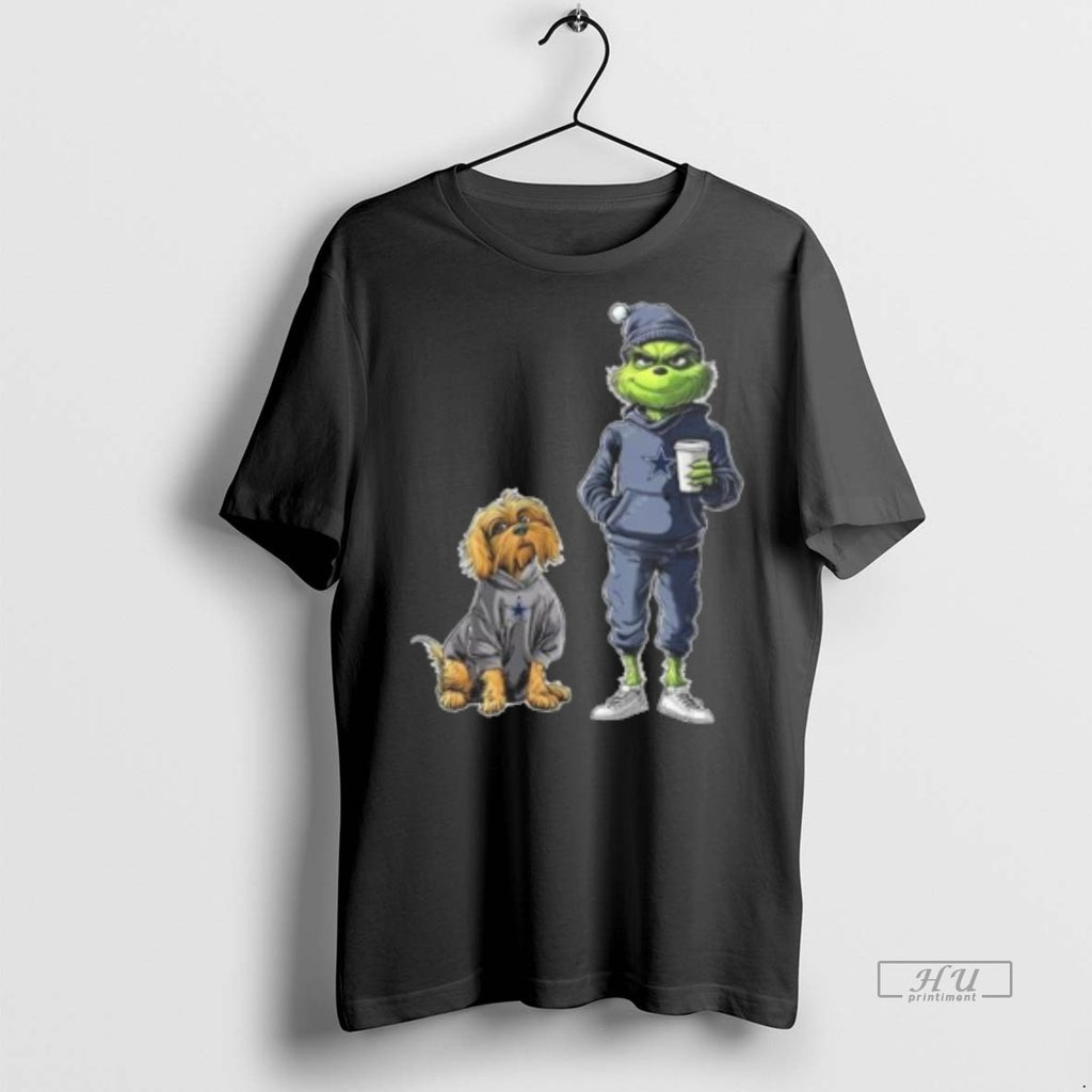 Officials Dallas Cowboys Grinch And Dog Christmas Football 2025 Tee Shirt Sweater