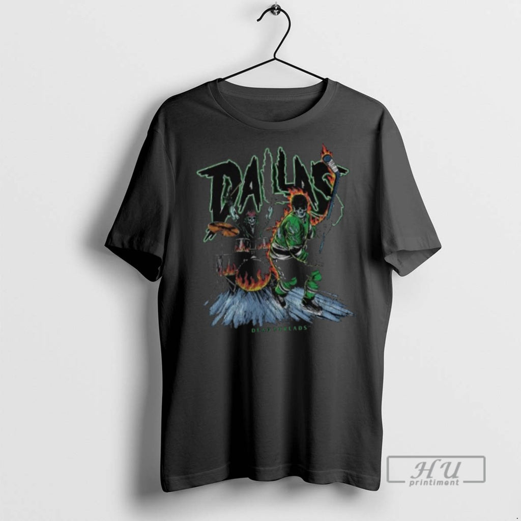 Officials Dallas Stars Hockey Skeleton Dead Threads 2025 Long Sleve T Shirt