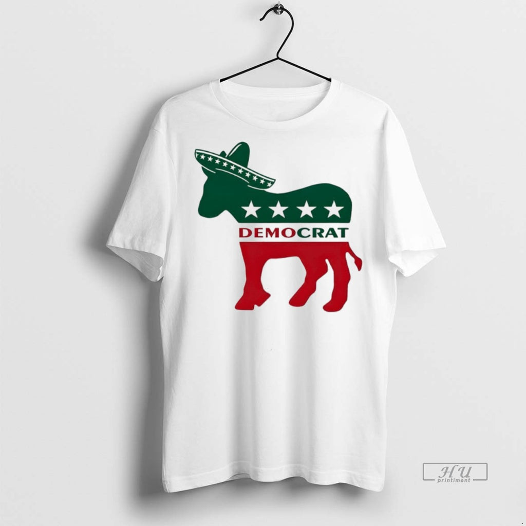 Officials Democrat Donkey Republic Wearing Mexican Hat Cinco De Mayo Tee Shirt Sweater