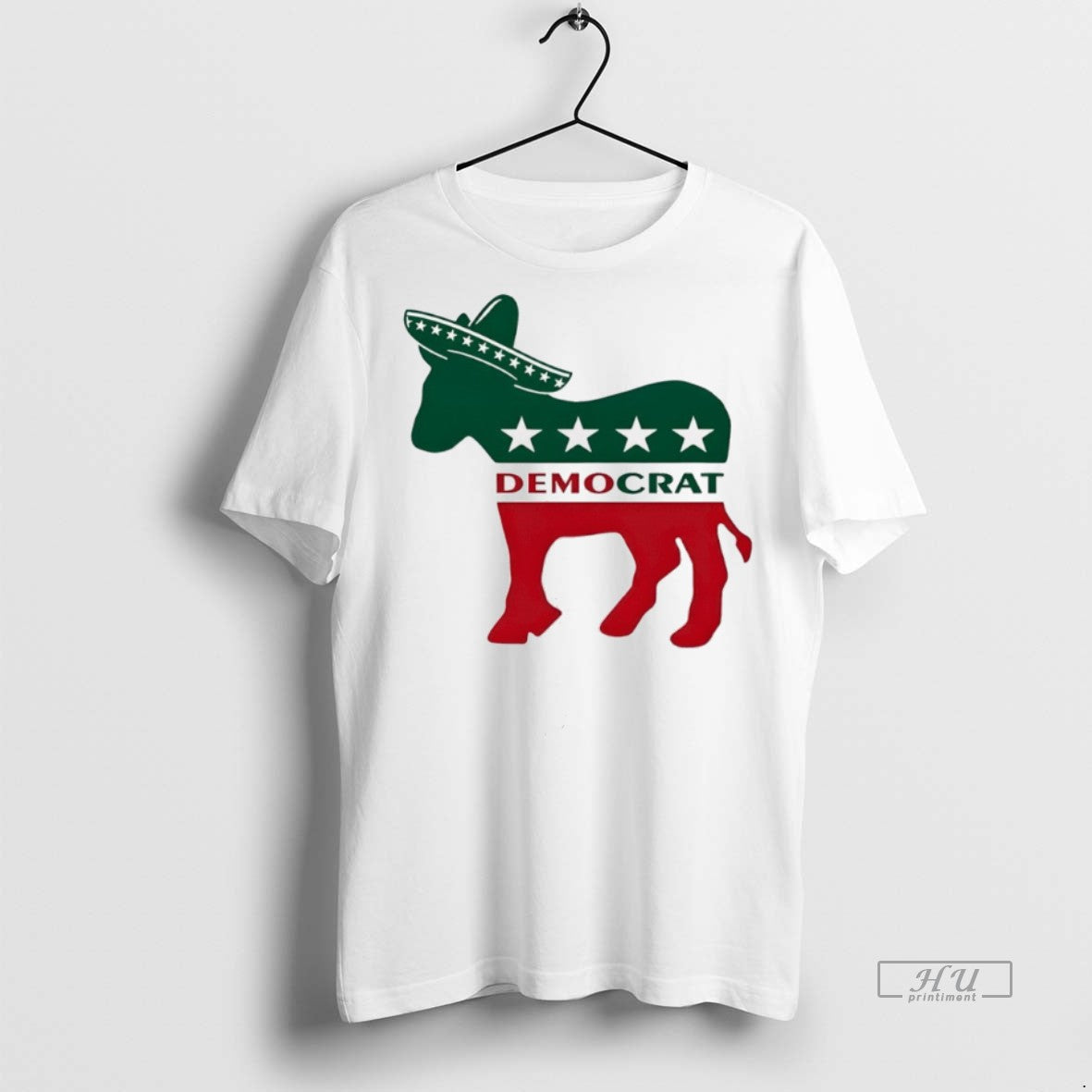Officials Democrat Donkey Republic Wearing Mexican Hat Cinco De Mayo Tee Shirt Sweater