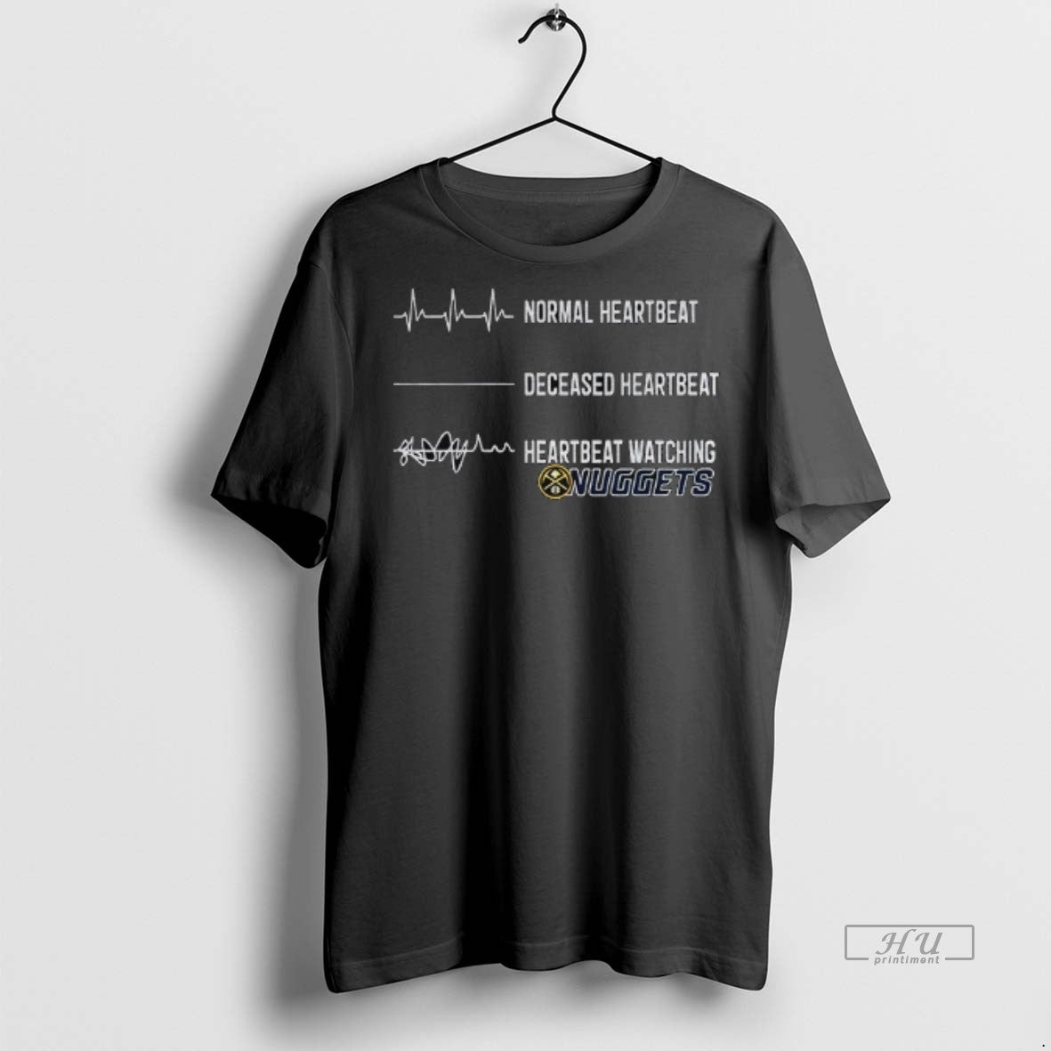 Officials Denver Nuggets Normal Heartbeat Deceased Heartbeat Heartbeat Watching Tee Shirt Sweater