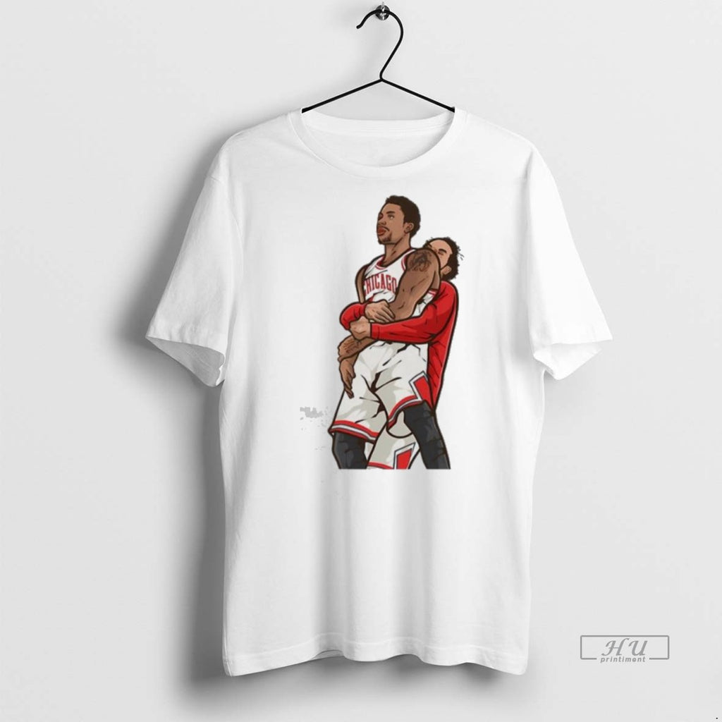 Officials Derrick Rose And Joakim Noah Game Winner Celebration Tee Shirt Sweater