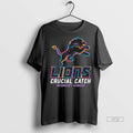 Officials Detroit Lions Logo Crucial Catch Intercept Cancer Tee Shirt Sweater
