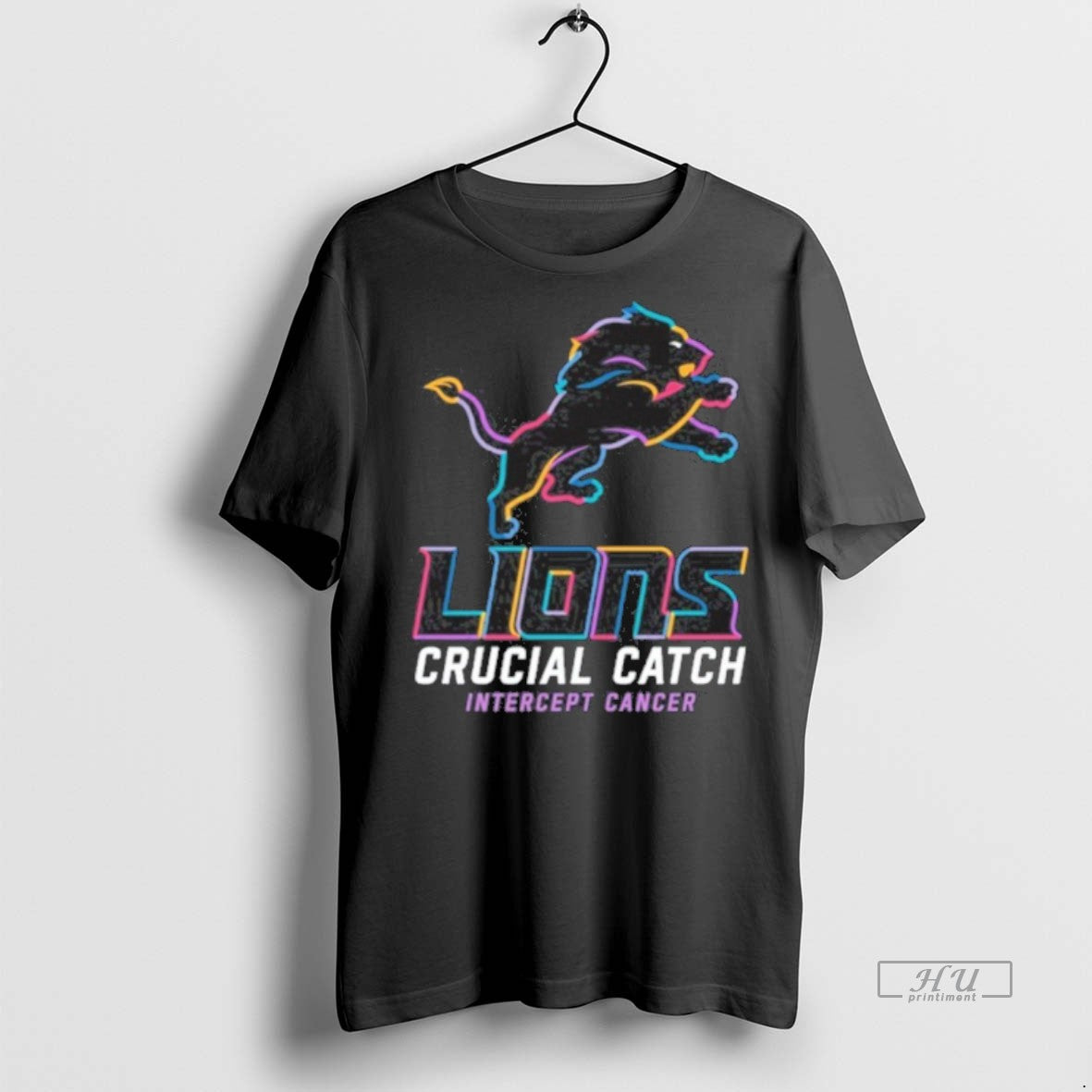Officials Detroit Lions Logo Crucial Catch Intercept Cancer Tee Shirt Sweater