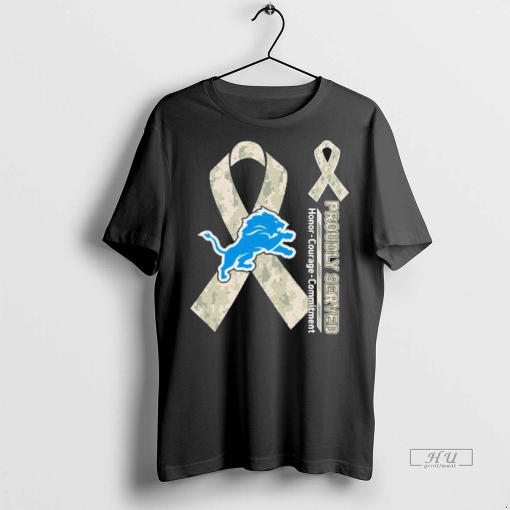 Officials Detroit Lions Proudly Served Honor Courage Commitment Tee Shirt Sweater