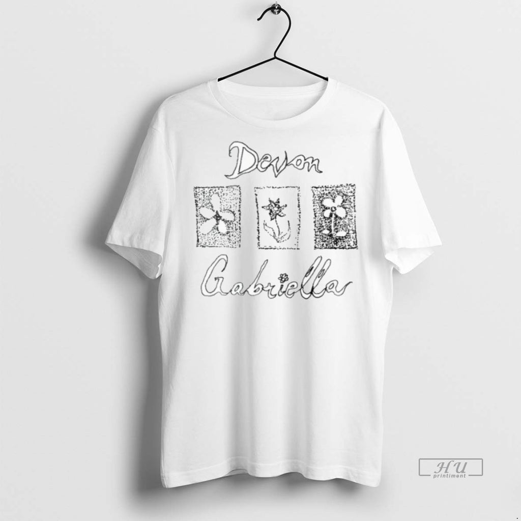 Officials Devon Gabriella Flower Stamp T Shirt Sweater