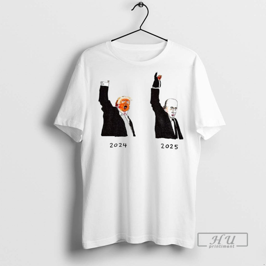Officials Donald Trump 2024 And Vladimir Putin 2025 Caricature Political Art T Shirt Sweatshirt Hoodies