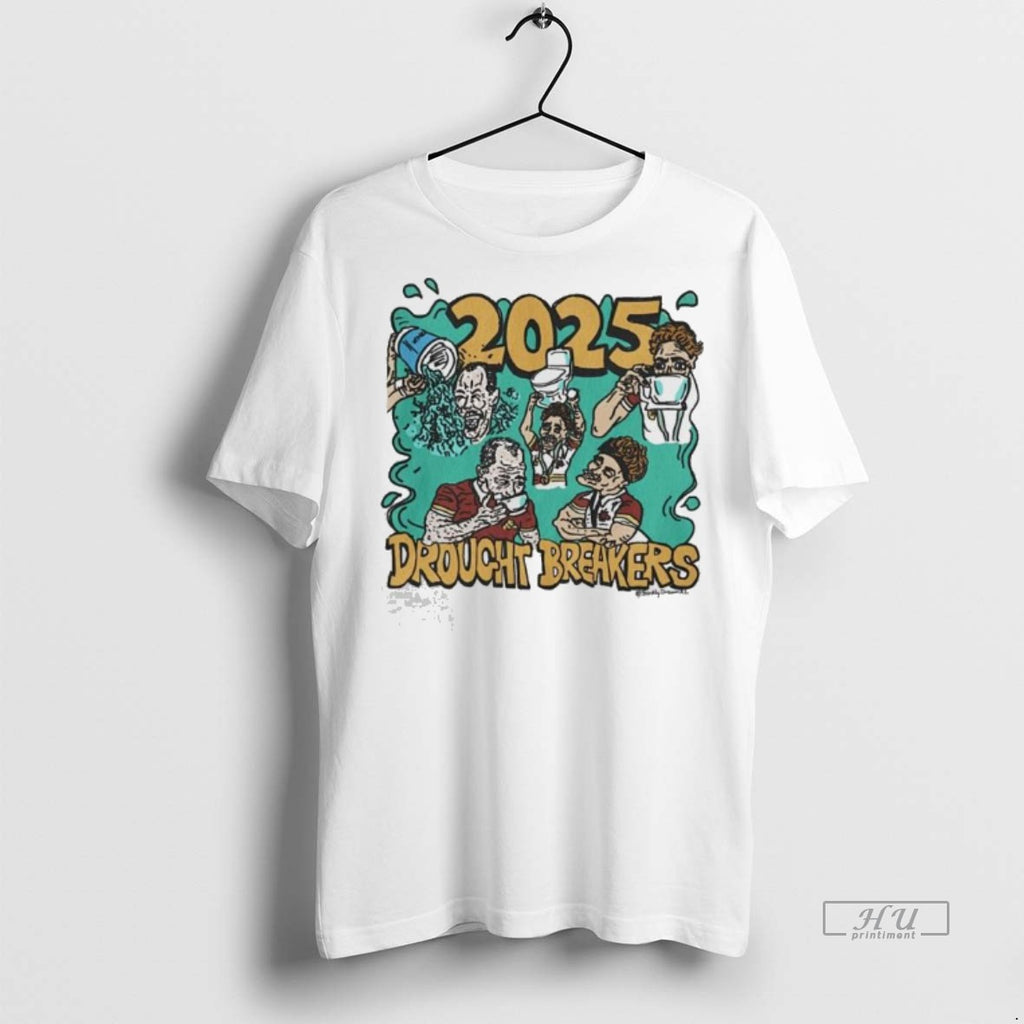 Officials Drought Breakers 2025 Badly Drawn Rugby League Tee Shirt Sweater