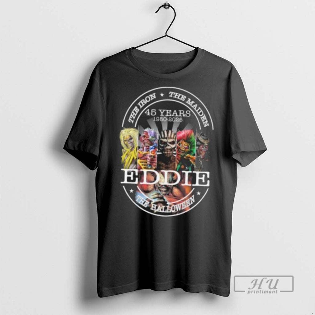 Officials Eddie The Iron The Maiden The Halloween 45 Years 1980 2025 T Shirt