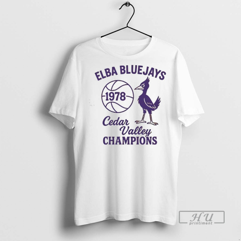 Officials Elba Bluejays 1978 Cedar Valley Champions T Shirt Sweatshirt Hoodies
