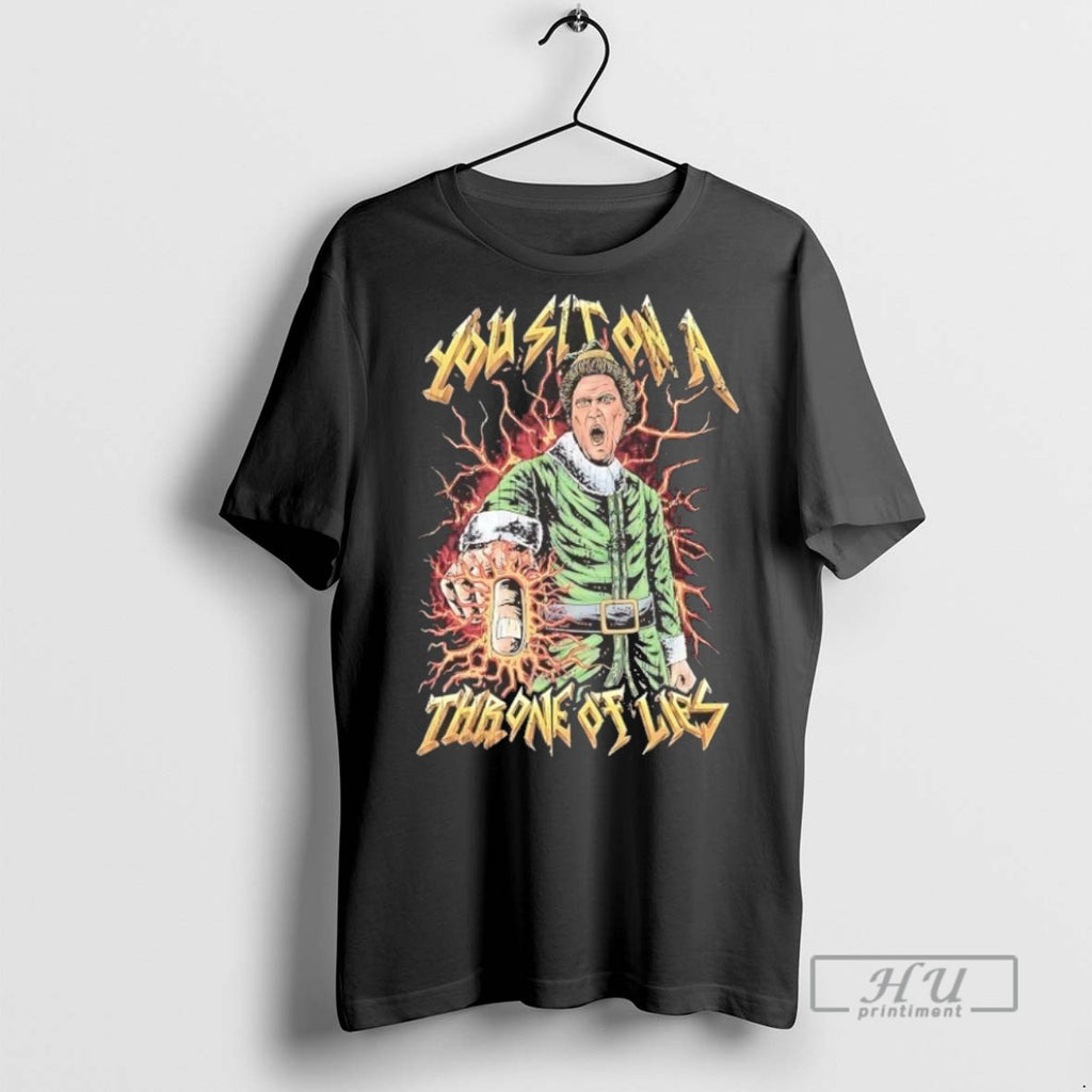 Officials Elf You Sit On A Throne Of Lies Christmas T Shirt