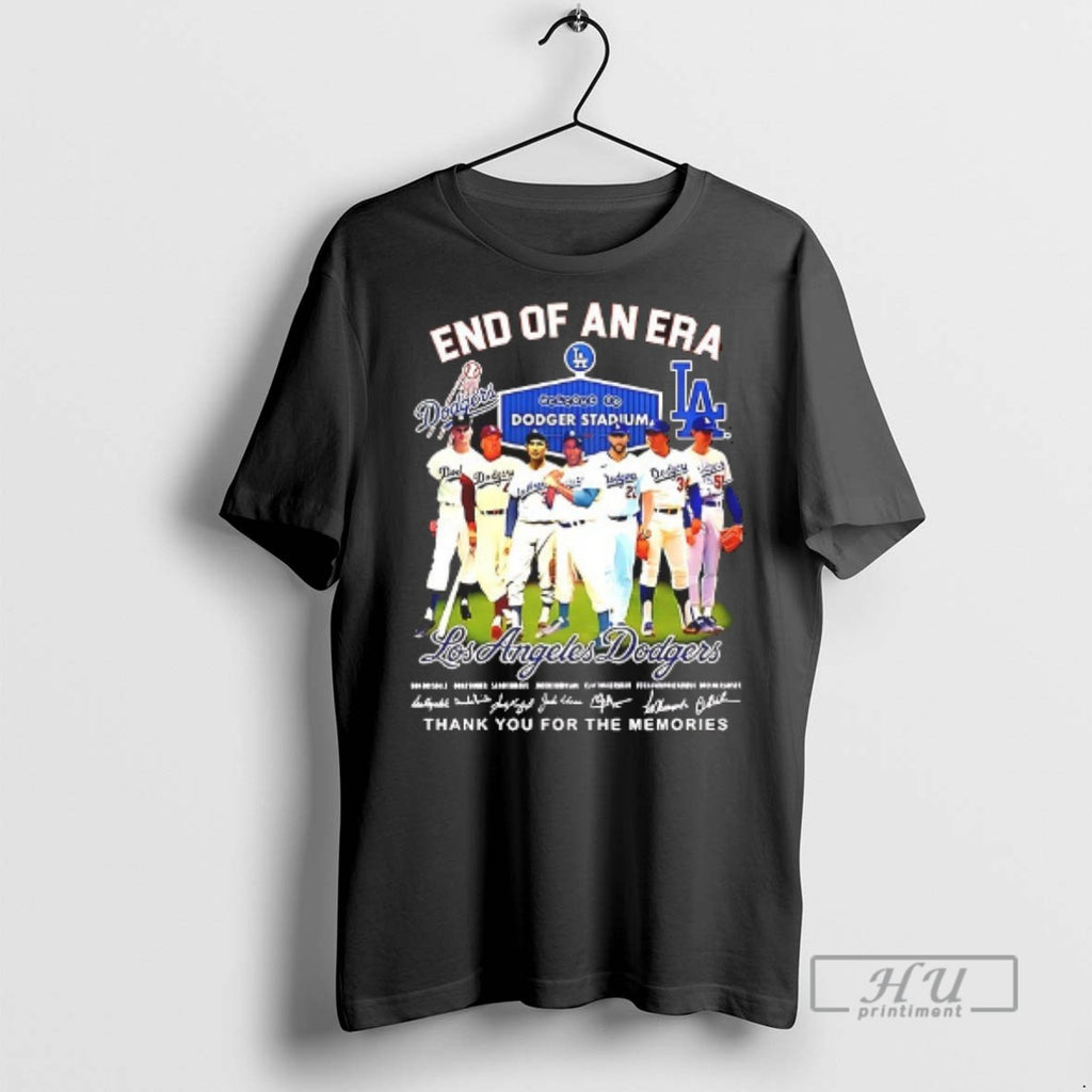 Officials End Of An Era Los Angeles Dodgers Baseball Stadium Players Signature T Shirts