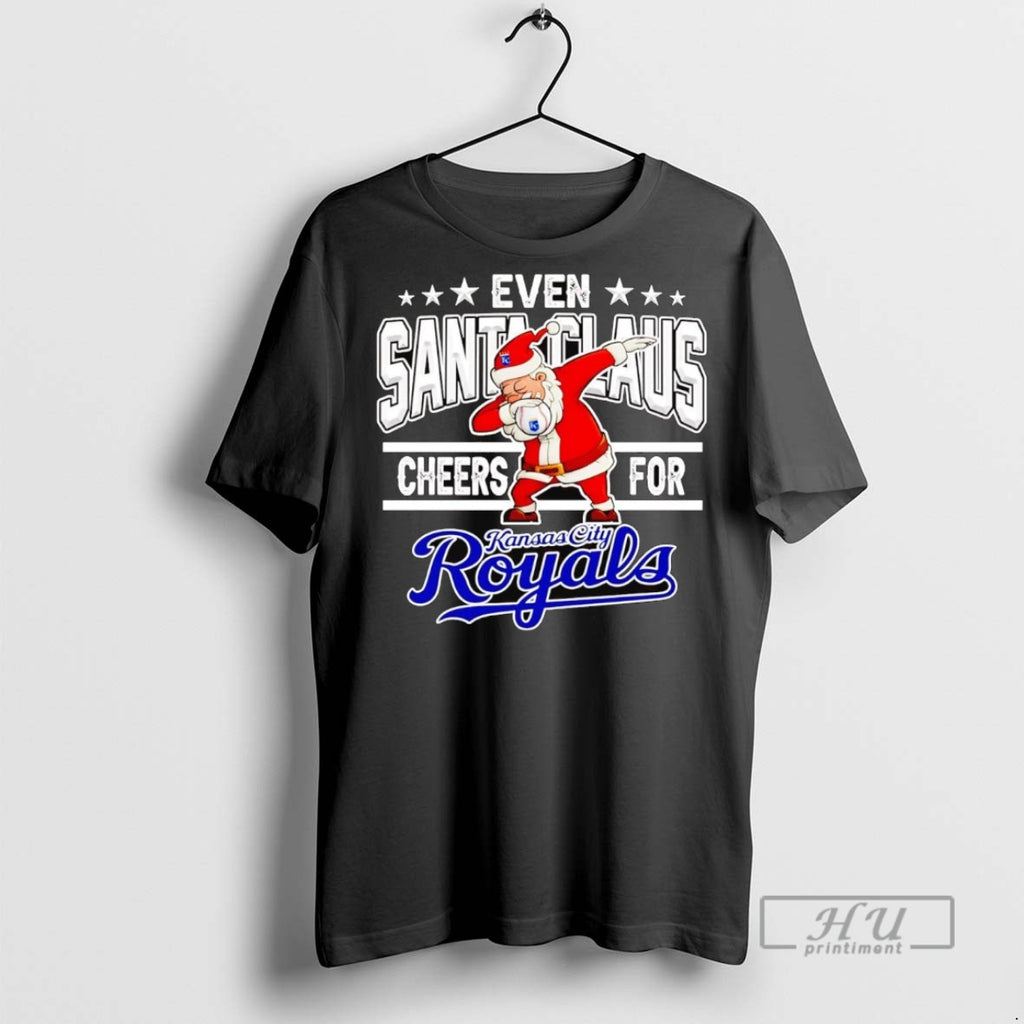 Officials Even Santa Claus Cheers For Kansas City Royals T Shirt