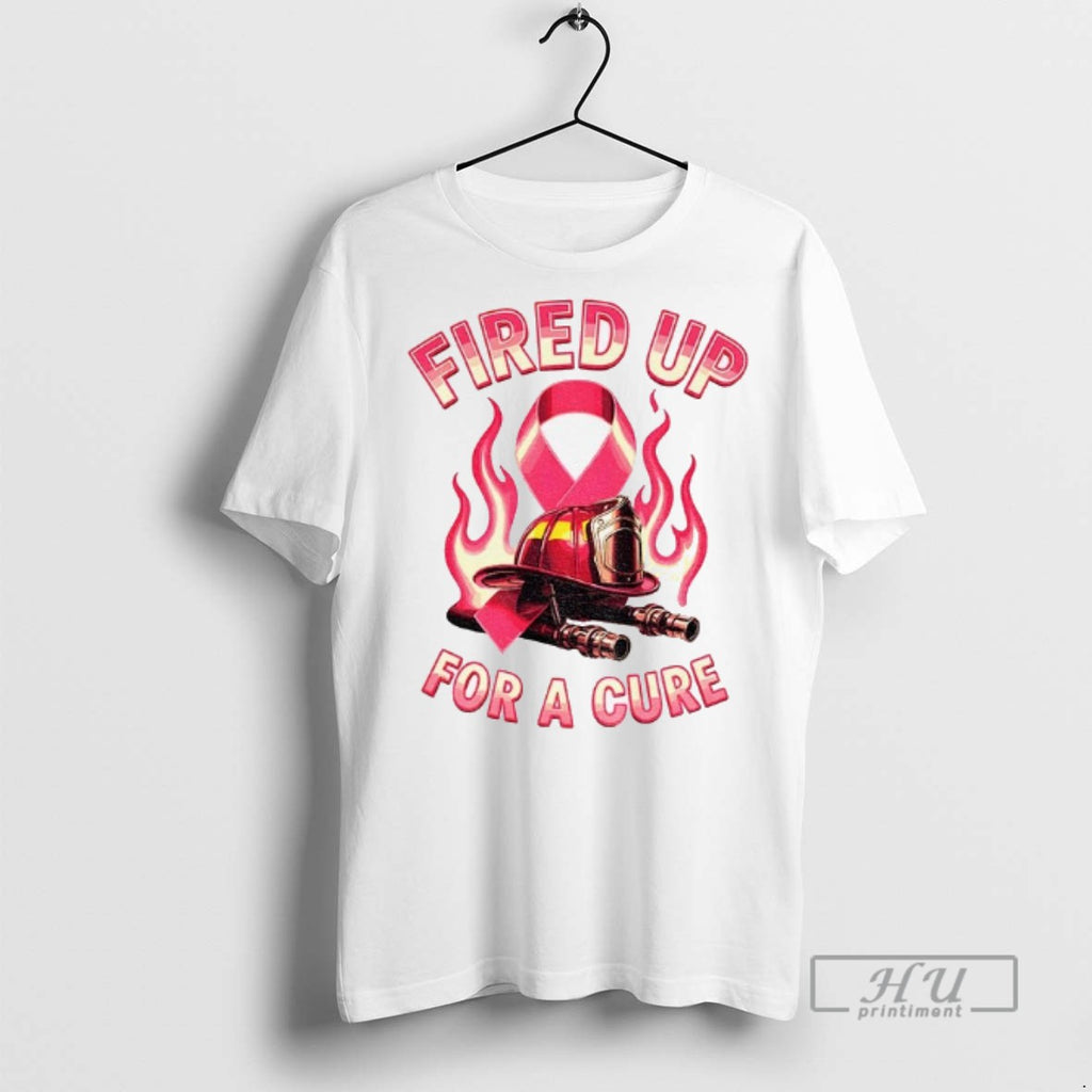 Officials Fired Up For A Firefighter Breast Cancer Awareness Cure Pink Ribbon Firefighter T Shirts