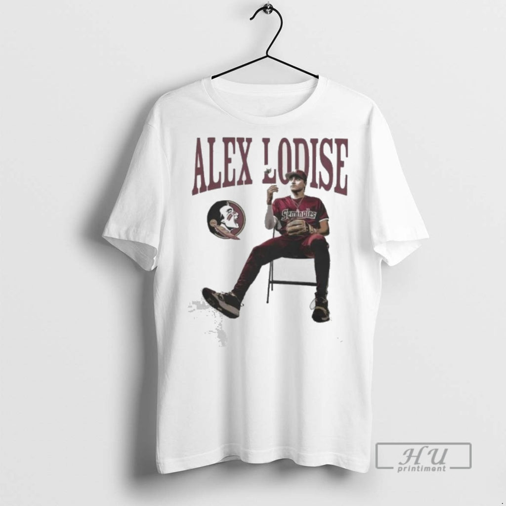 Officials Florida State Seminoles Merch Fsu Baseball Alex Lodise Portrait T Shirt