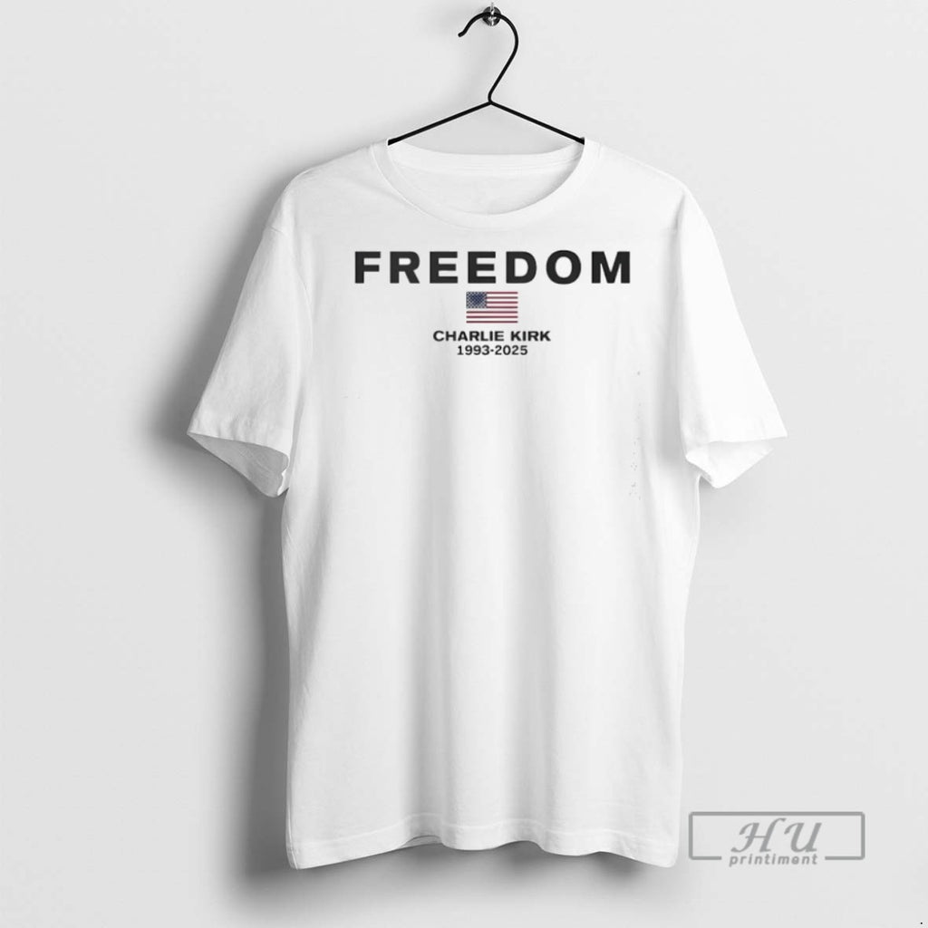 Officials Freedom Charlie Kirk 1993 2025 America Flag T Shirt Sweatshirt Hoodies
