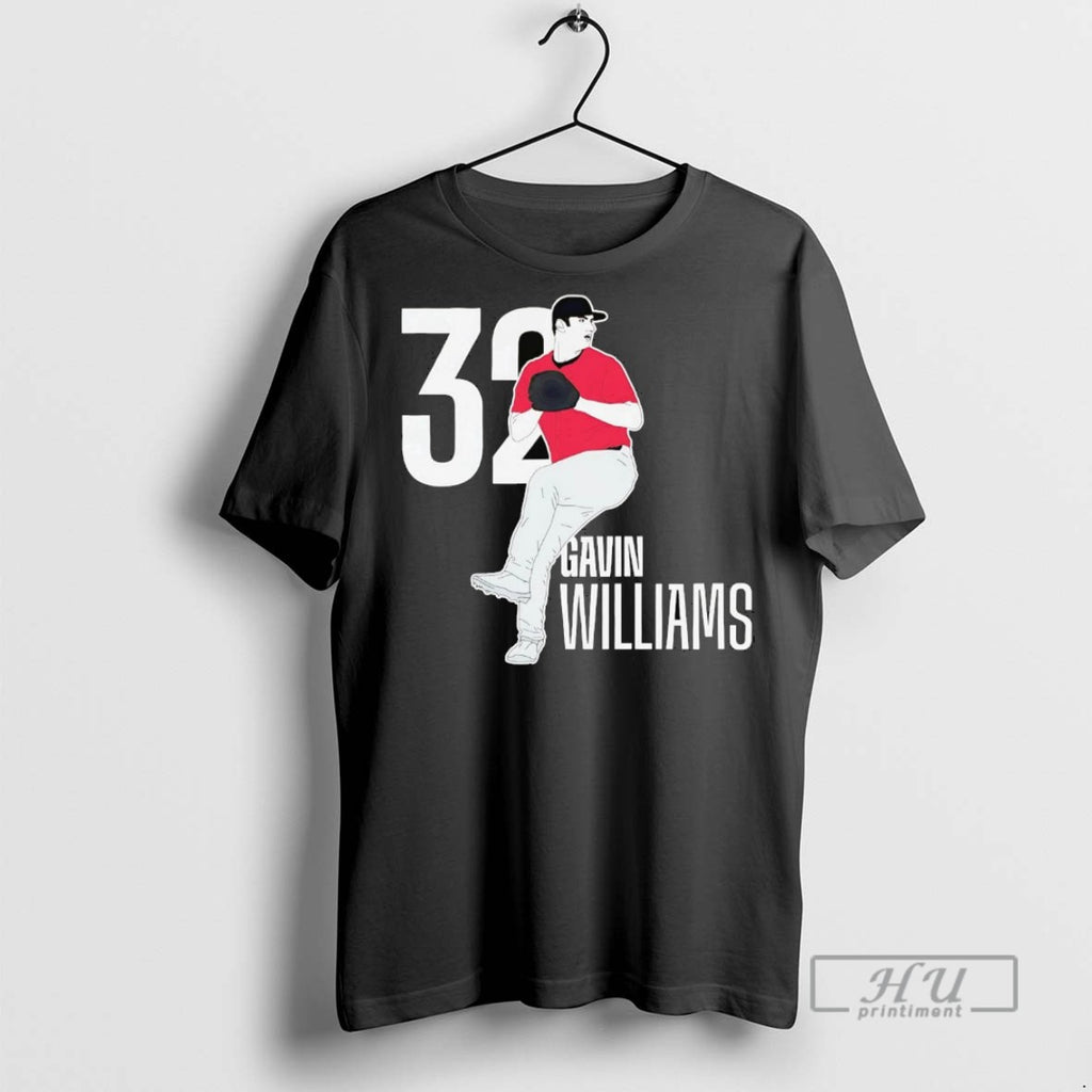 Officials Gavin Williams 32 Pitching Cleveland Guardians T Shirts