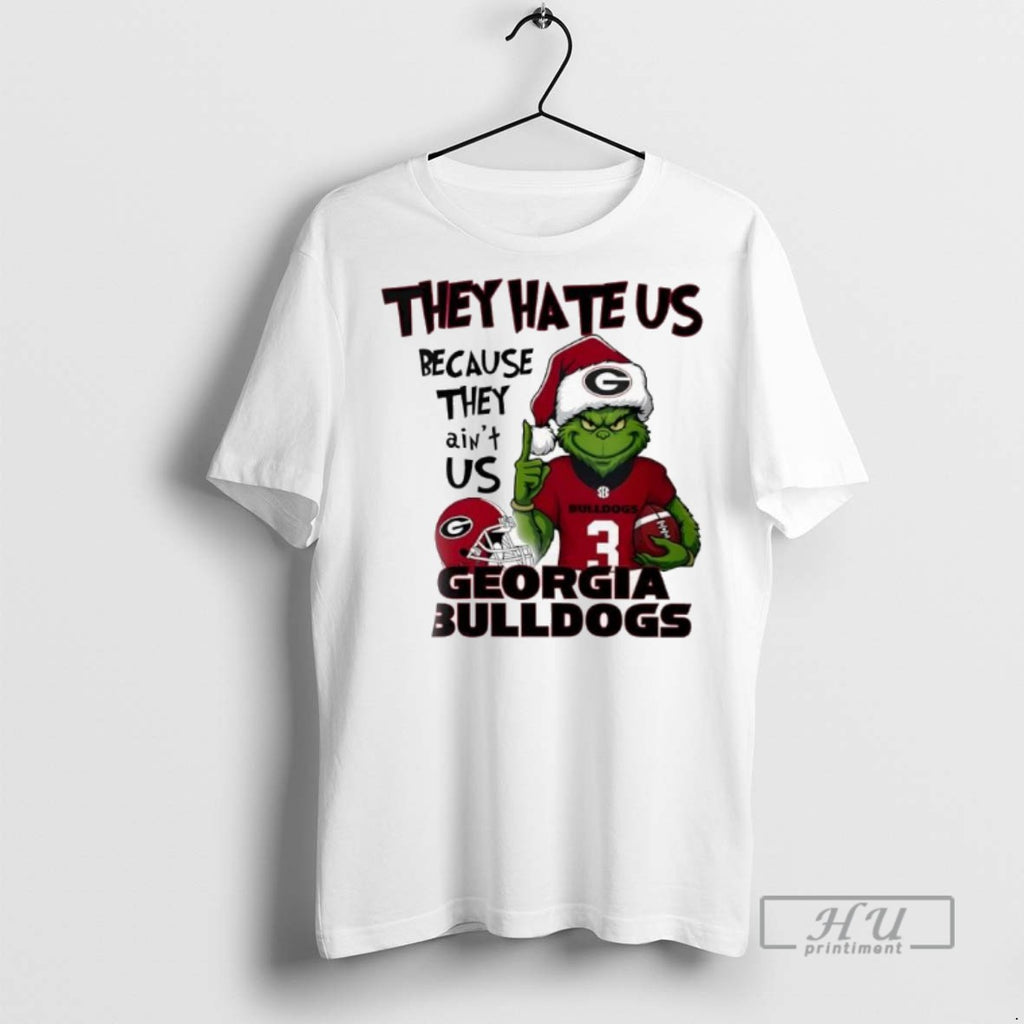 Officials Georgia Bulldogs X Grinch They Hate Us Because They Aint Us T Shirt