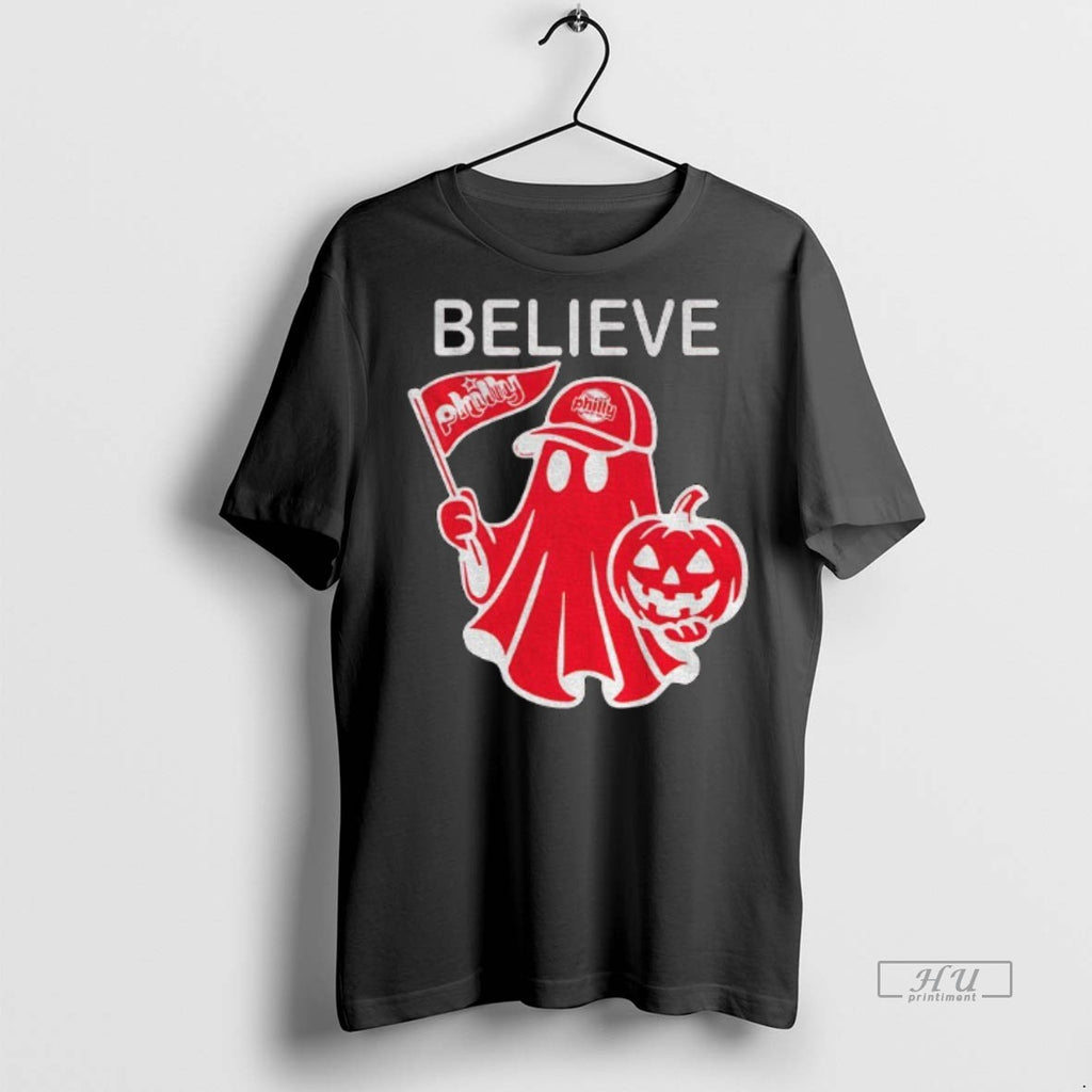Officials Ghost Philadelphia Phillies Mlb Baseball Believe Pumpkin Halloween Tee Shirt Sweater