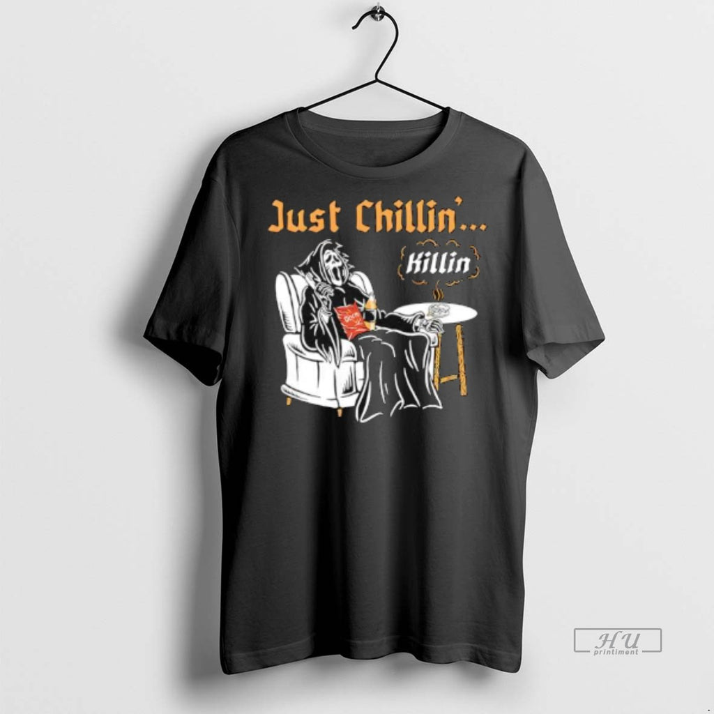 Officials Ghostface Just Chillin Killin Halloween Tee Shirt Sweater