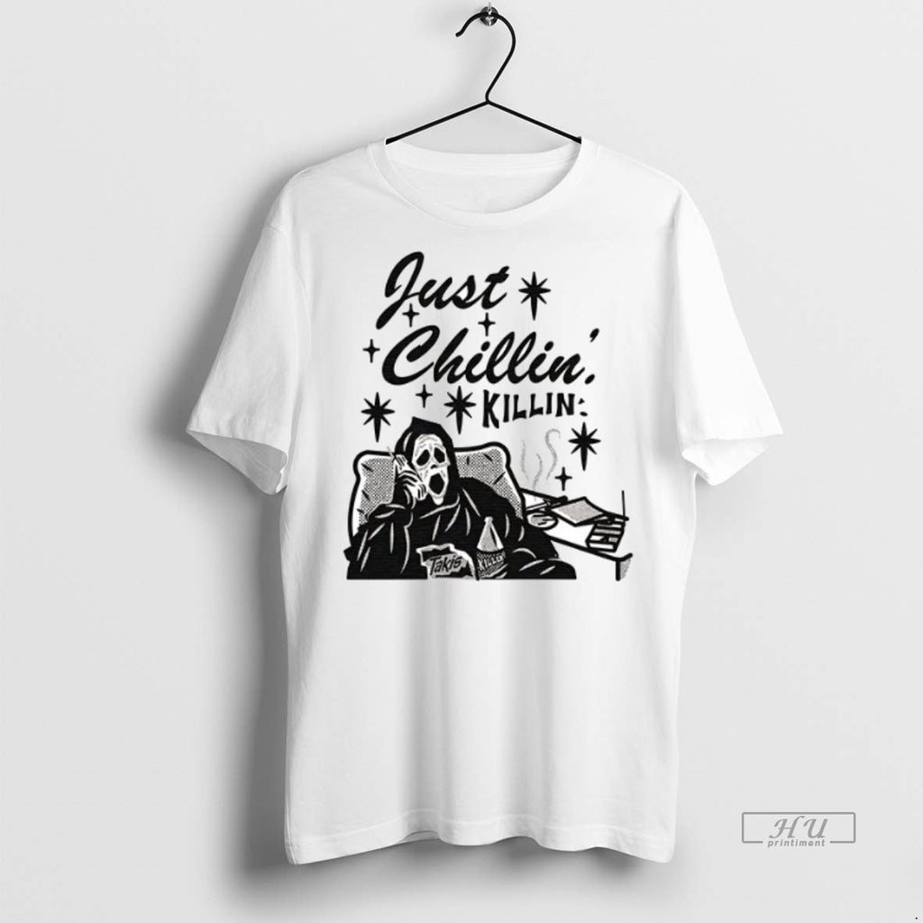 Officials Ghostface Just Chillin Killin Ceramic Ceramic And Classic Dad Cap Tee Shirt Sweater