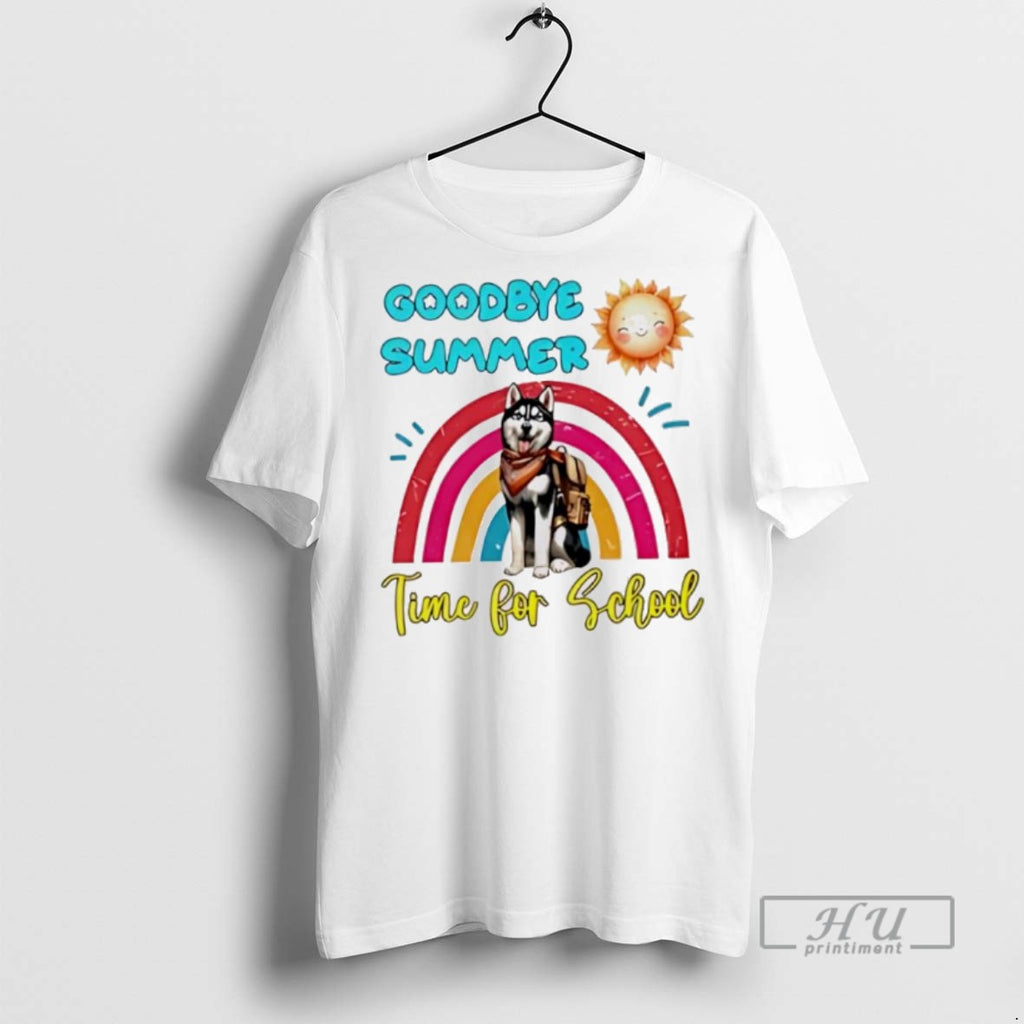 Officials Goodbye Summer Dog Hello Fall Time For School T Shirt
