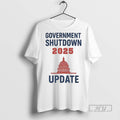 Officials Government Shutdown 2025 Update T Shirt