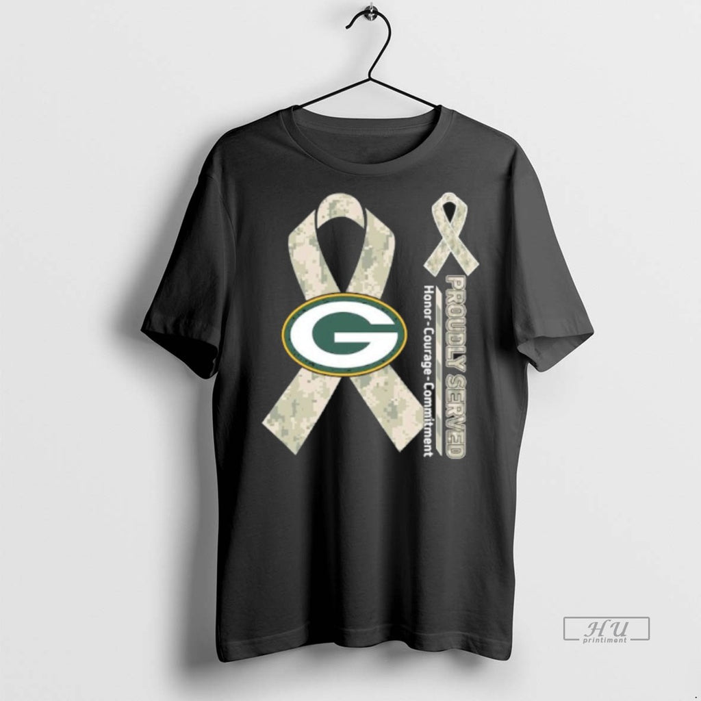 Officials Green Bay Packers Proudly Served Honor Courage Commitment Tee Shirt Sweater