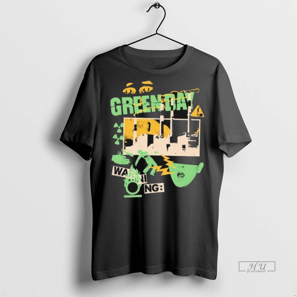 Officials Green Day Warning 25 Power Plant Tee Shirt Sweater