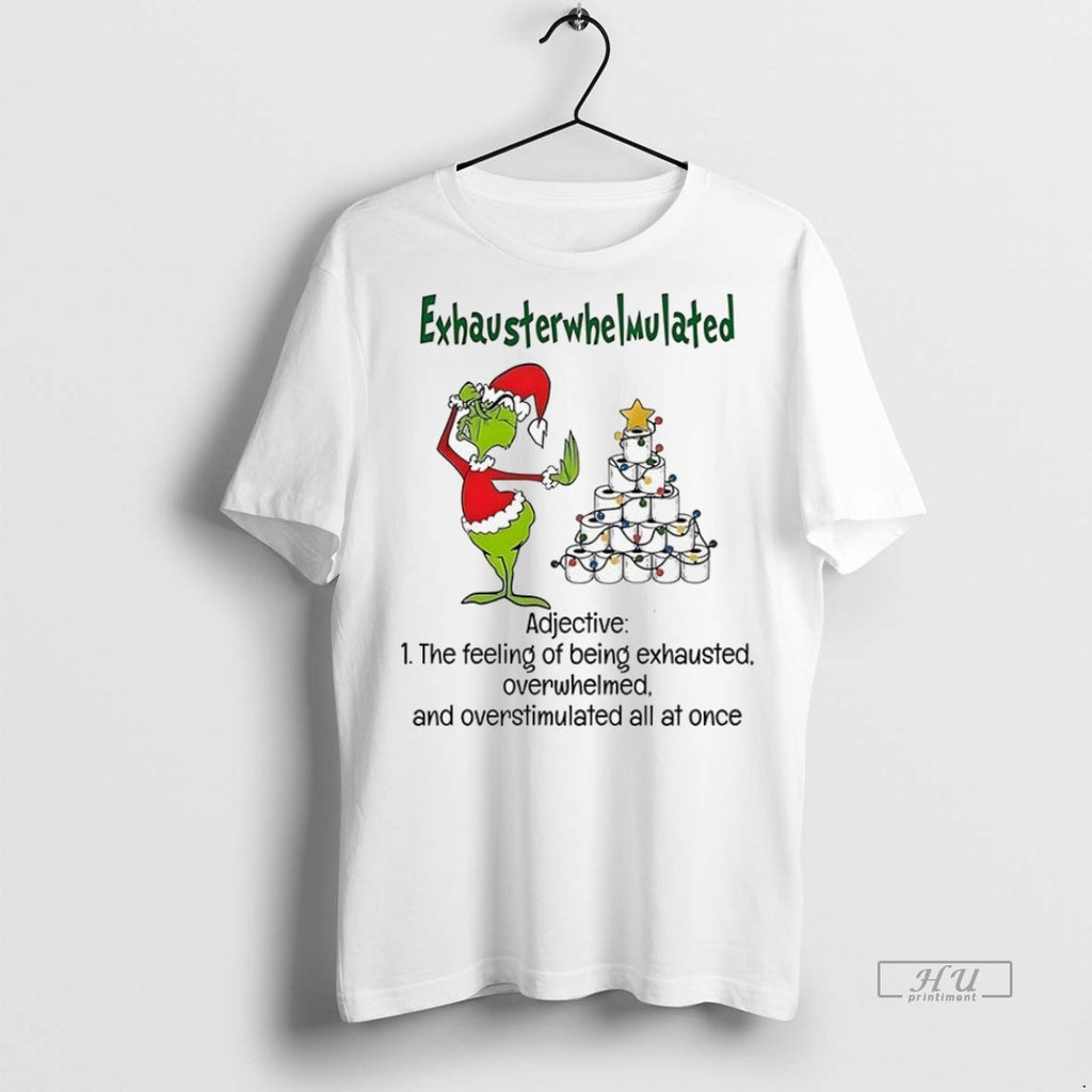 Officials Grinch Exhausterwhelmulated Adjective Christmas Tee Shirt Sweater