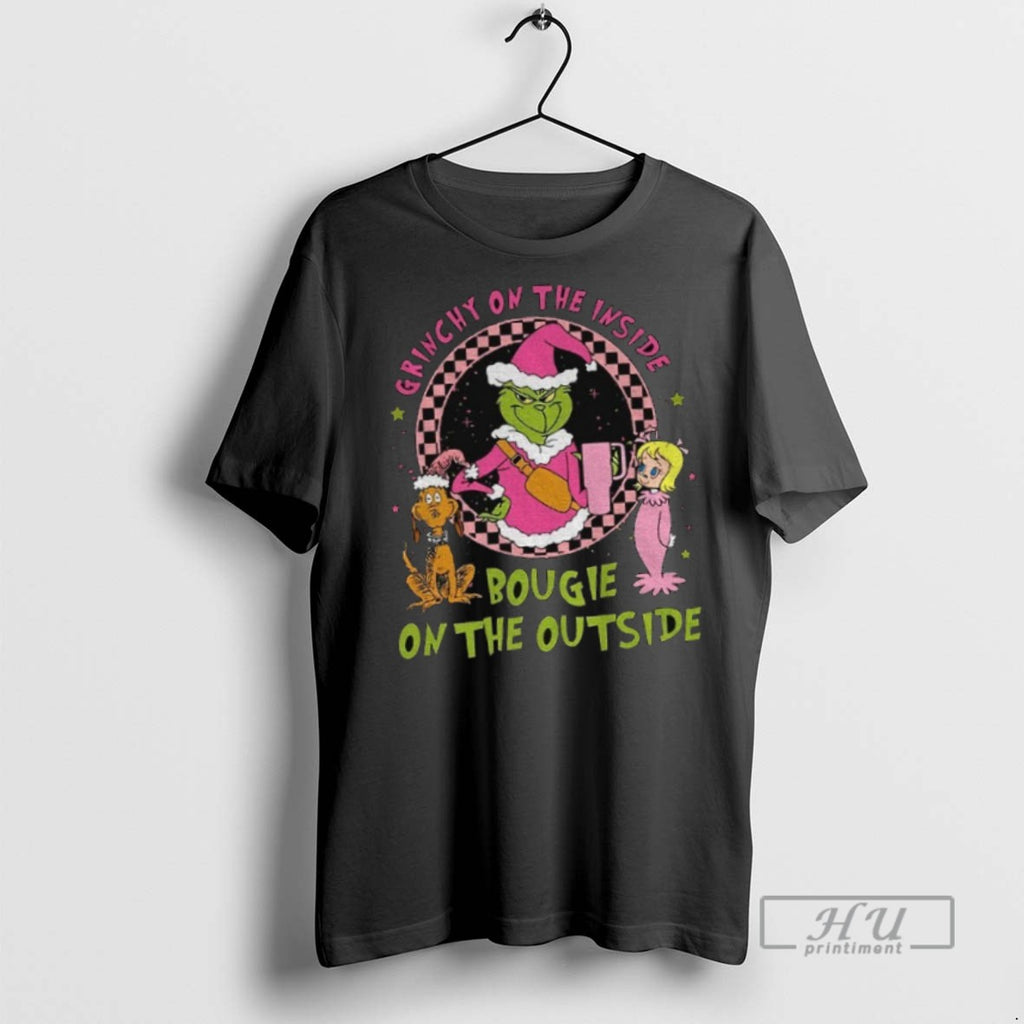 Officials Grinchy On The Inside Bougie On The Outside Christmas 2025 T Shirt