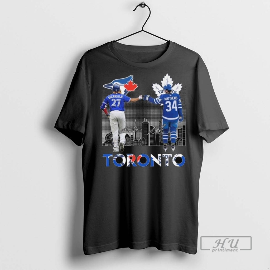 Officials Guerrero Jr Toronto Blue Jays X Matthews Toronto Maple Leafs Skyline Signatures Long Sleve