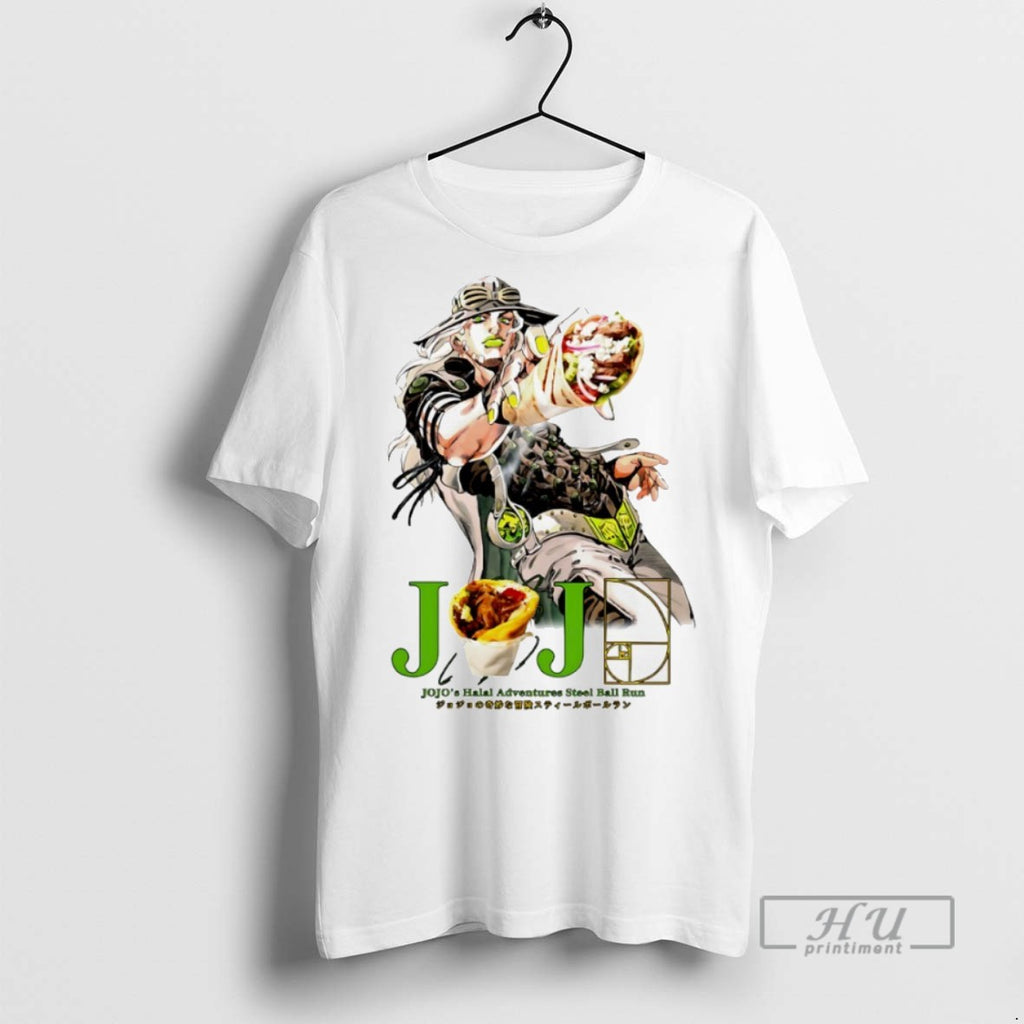 Officials Gyro Jojos Halal Adventures Steel Ball Run T Shirts