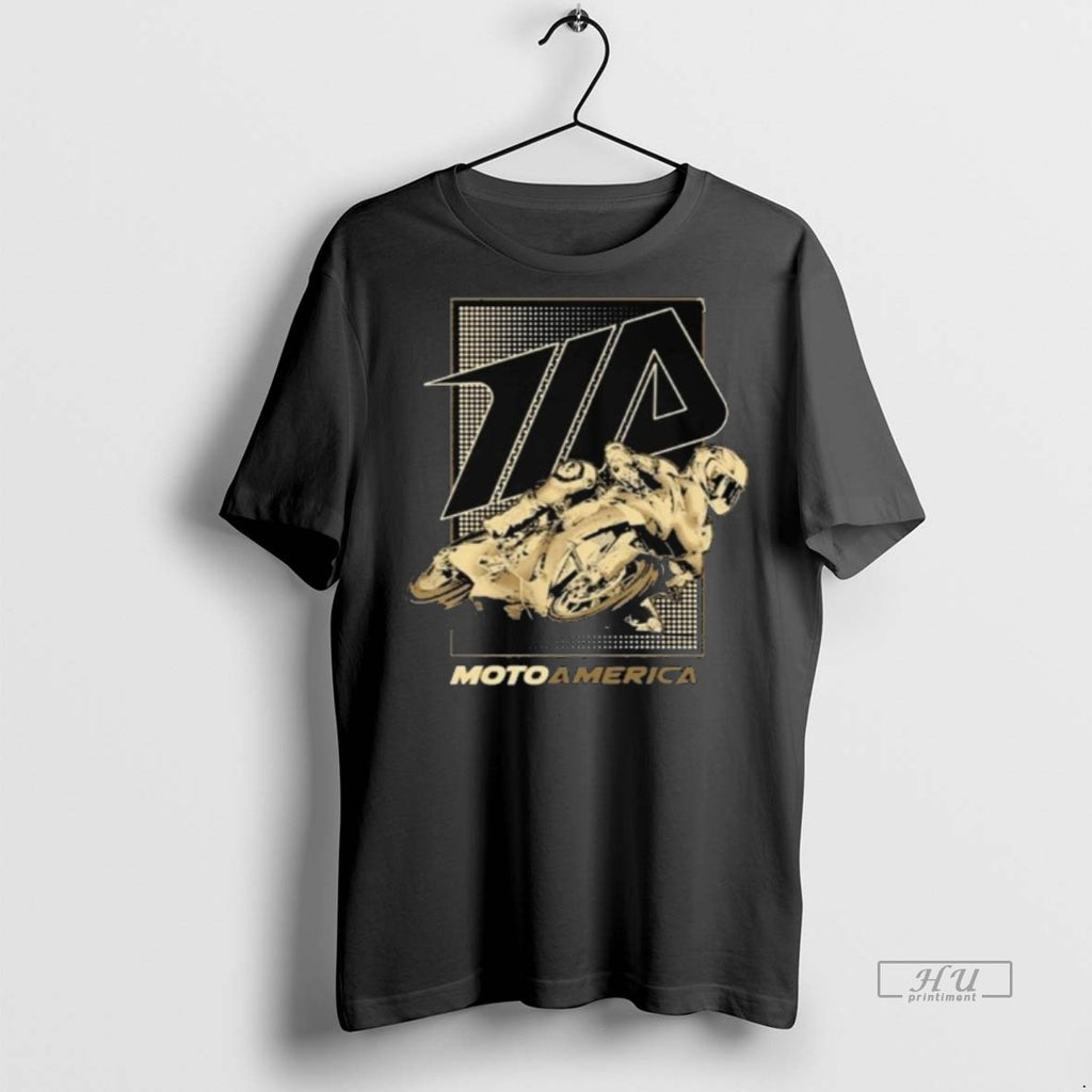 Officials Halftone Motoamerica Long Sleve Tee Shirt Sweater