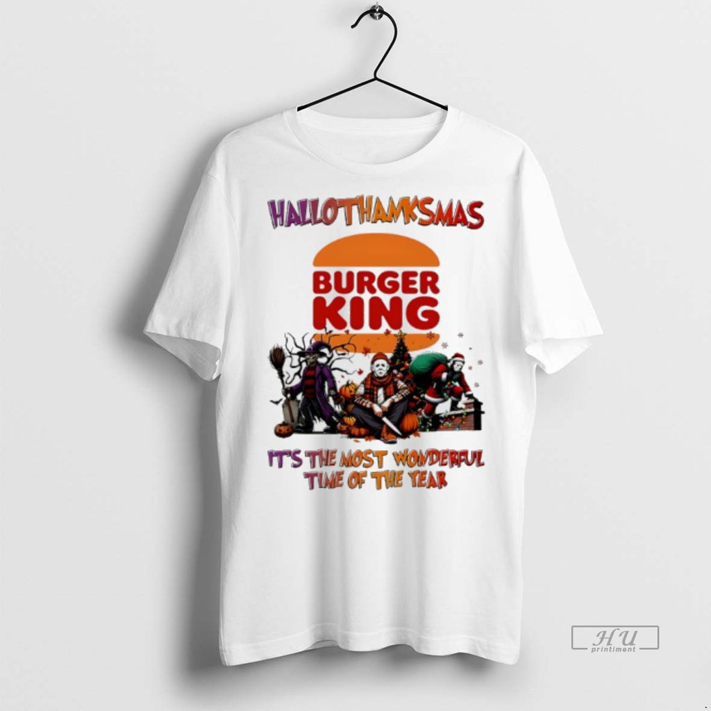 Officials Halloween Movies Burger King Hallothanksmas Its The Most Wonderful Time Of The Year Tee