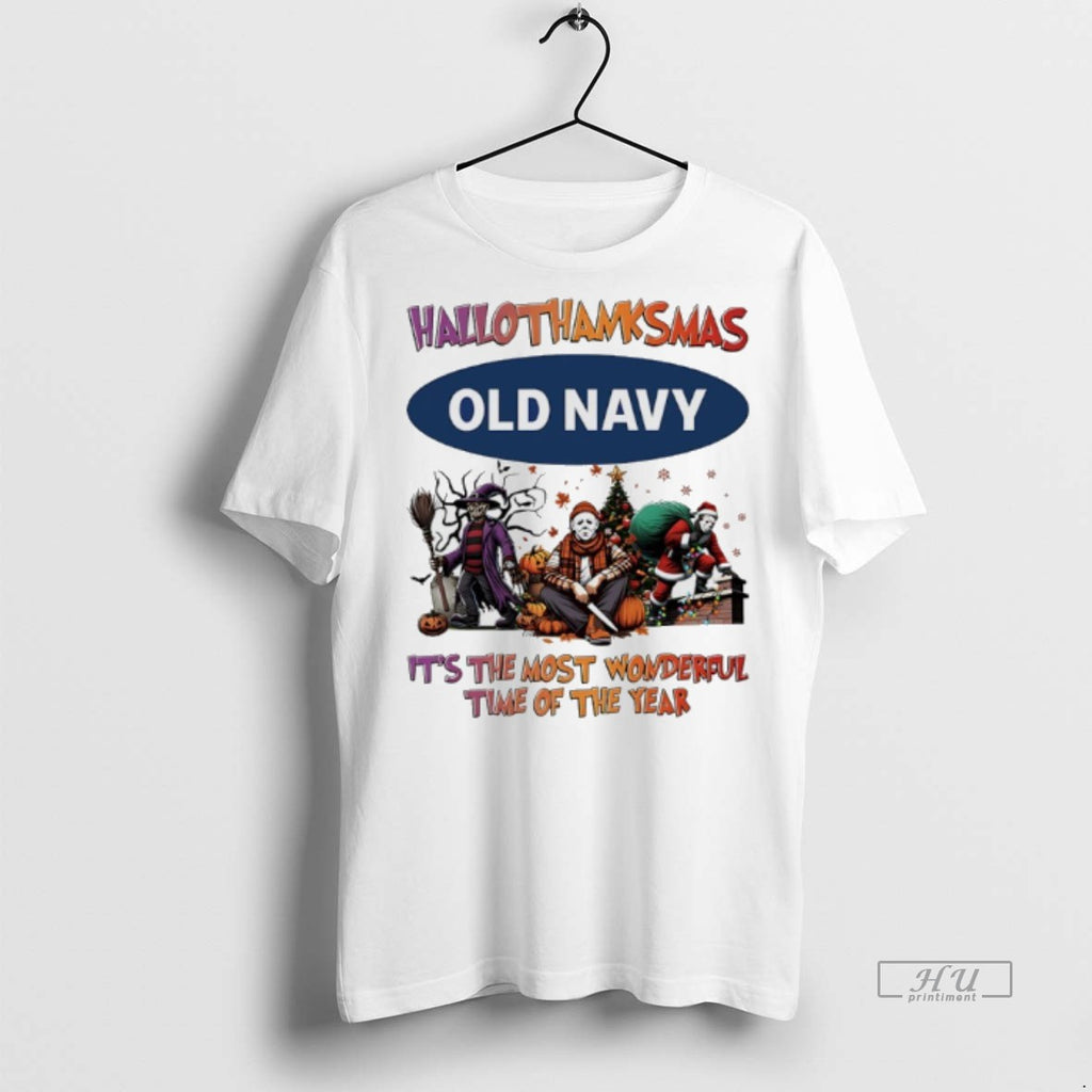 Officials Halloween Movies Old Navy Hallothanksmas Its The Most Wonderful Time Of The Year Tee
