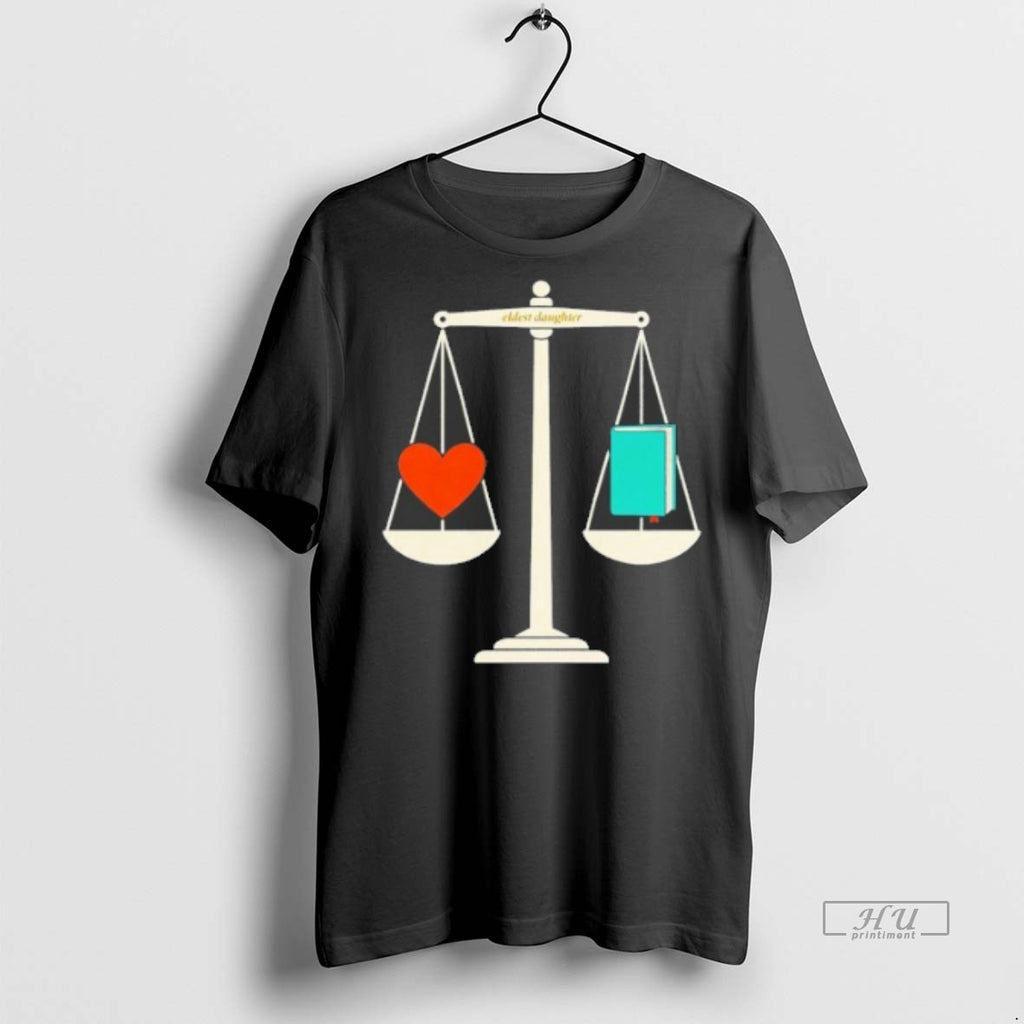 Officials Heart And Book Eldest Daughter Tee Shirt Sweater