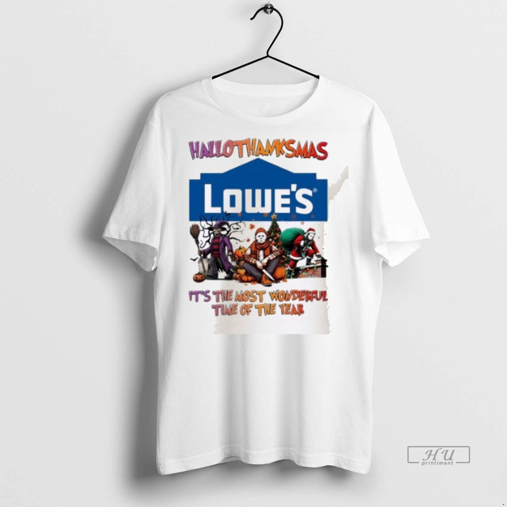 Officials Horror Character X Lowes Hallothanksmas Its The Most Wonderful Time Of The Year Tee