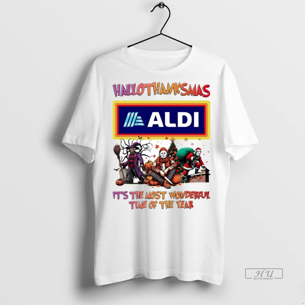 Officials Horror Movies Aldi Hallothanksmas Its The Most Wonderful Time Tee Shirt Sweater