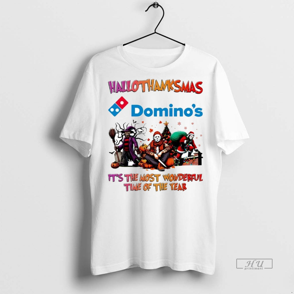 Officials Horror Movies Dominos Hallothanksmas Its The Most Wonderful Time Tee Shirt Sweater