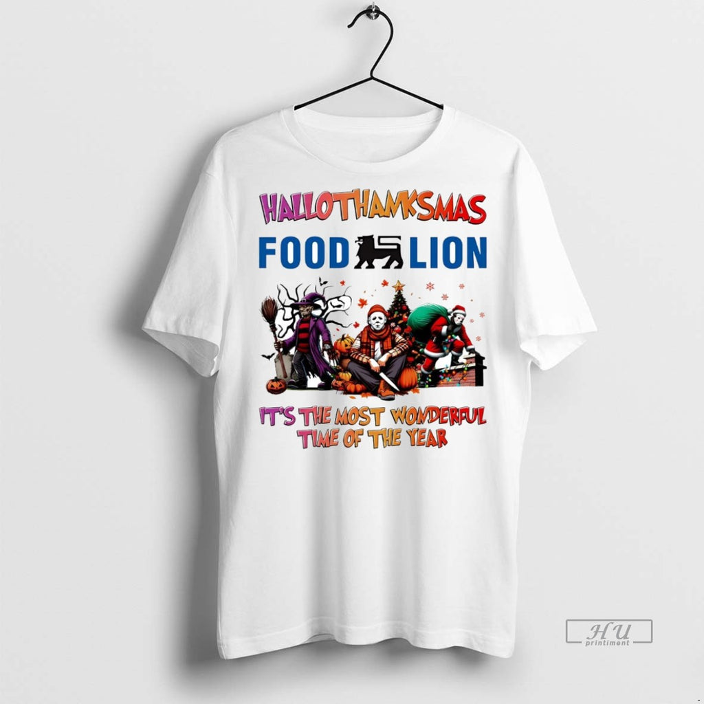 Officials Horror Movies Food Lion Hallothanksmas Its The Most Wonderful Time Tee Shirt Sweater