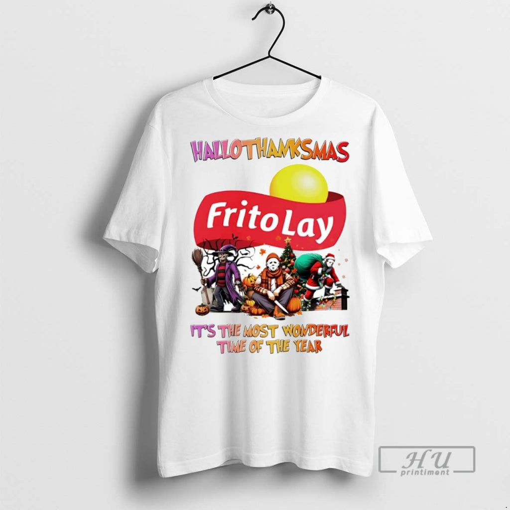 Officials Horror Movies Fritolay Hallothanksmas Its The Most Wonderful Time T Shirt