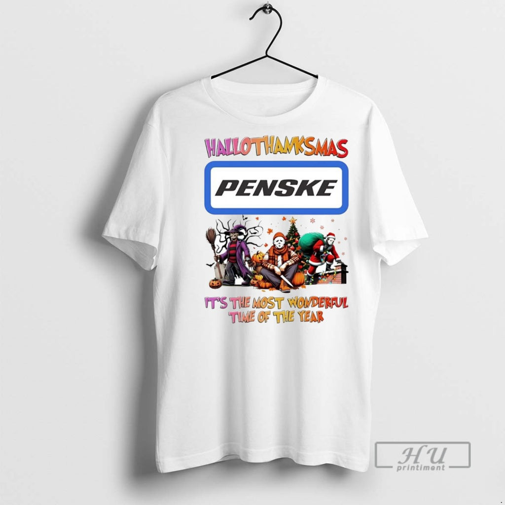 Officials Horror Movies Penske Hallothanksmas Its The Most Wonderful Time Tee Shirt