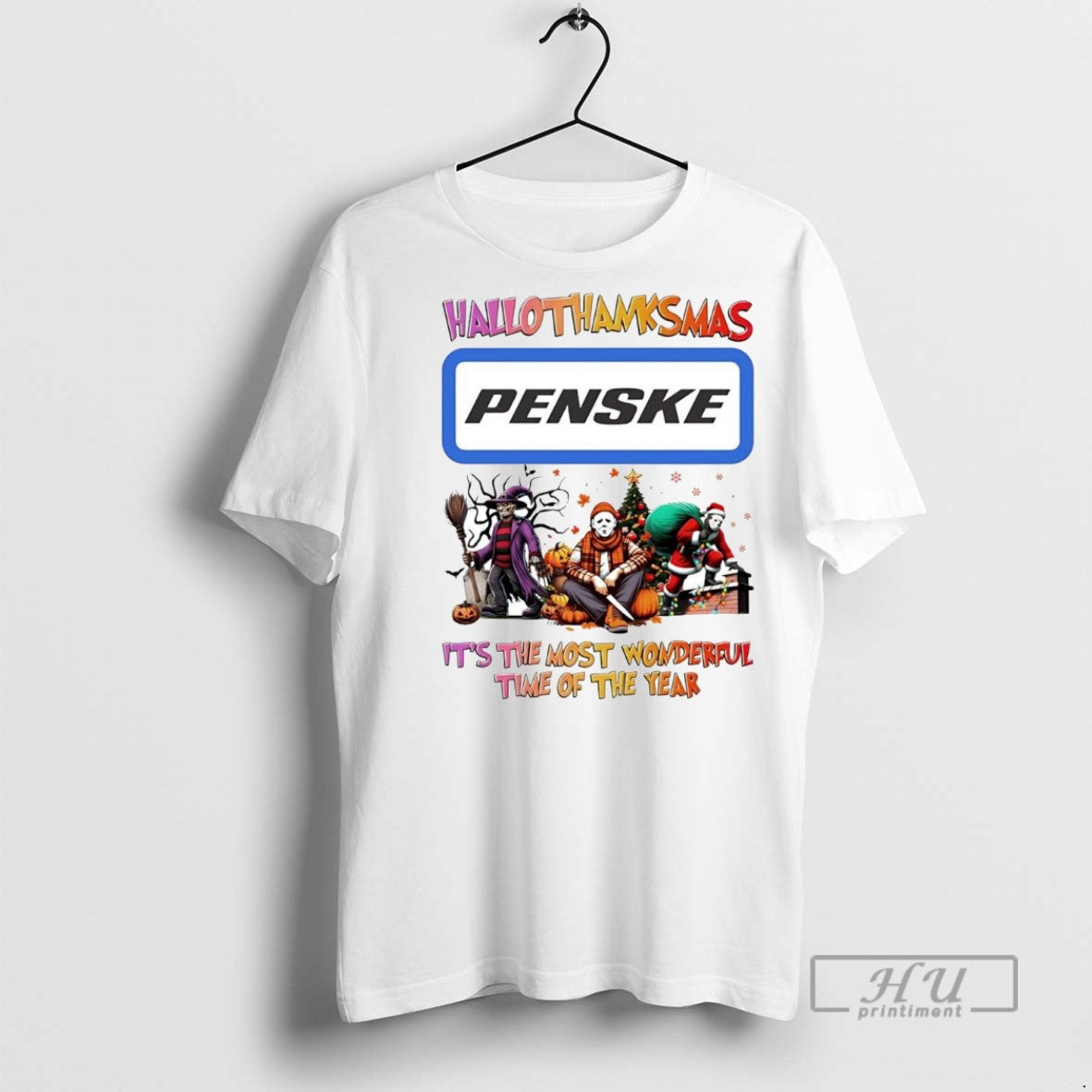 Officials Horror Movies Penske Hallothanksmas Its The Most Wonderful Time Tee Shirt