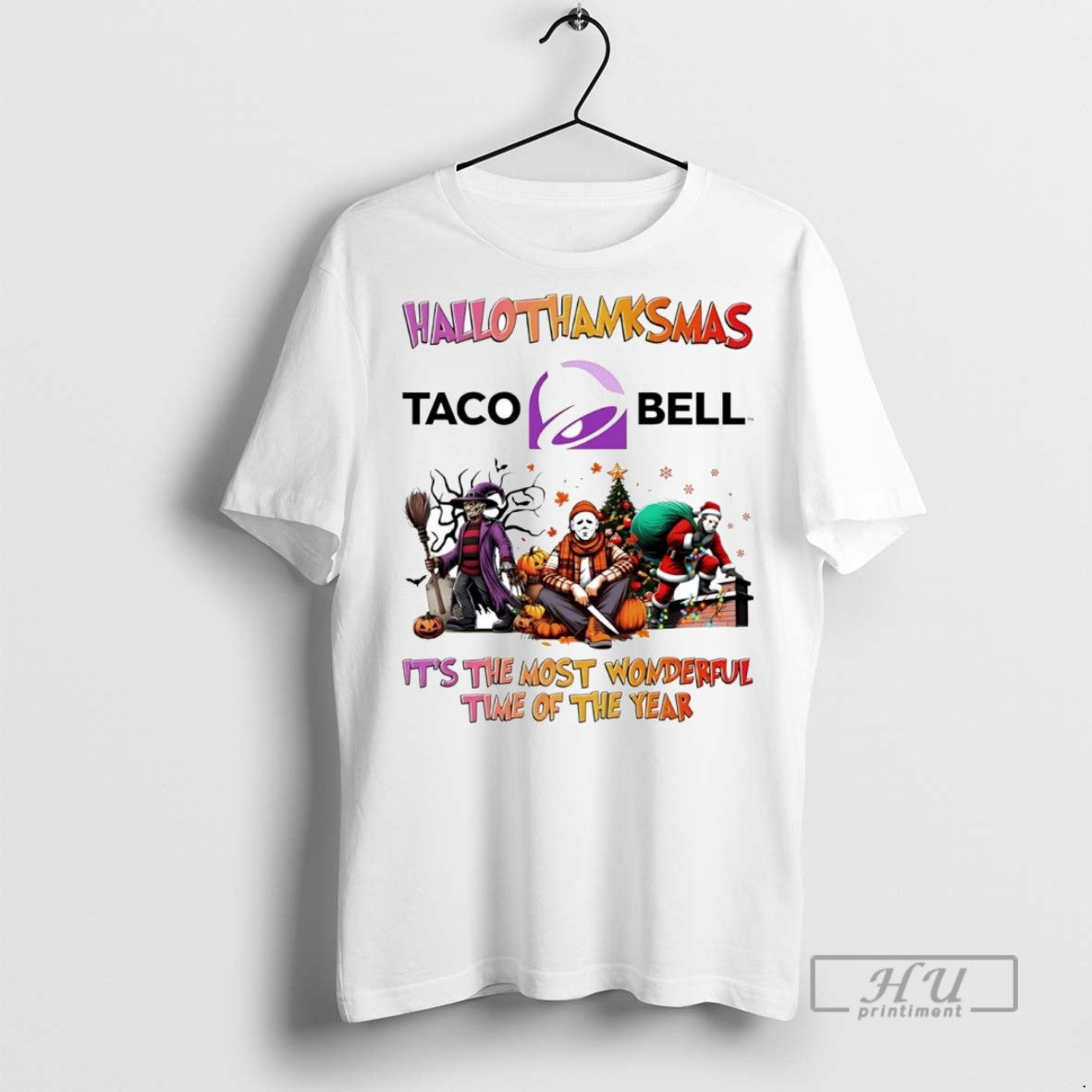 Officials Horror Movies Taco Bell Hallothanksmas Its The Most Wonderful Time Tee Shirt